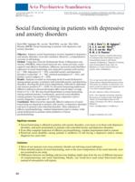 Social functioning in patients with depressive and anxiety disorders