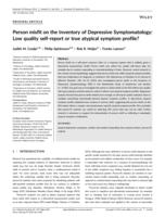 Person misfit on the Inventory of Depressive Symptomatology: Low quality self-report or true atypical symptom profile?