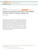 Genetic loci associated with heart rate variability and their effects on cardiac disease risk