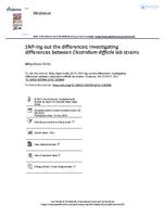 SNP-ing out the differences: Investigating differences between Clostridium difficile lab strains