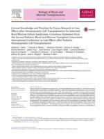 Current Knowledge and Priorities for Future Research in Late Effects after Hematopoietic Cell Transplantation for Inherited Bone Marrow Failure Syndromes: Consensus Statement from the Second Pediatric Blood and Marrow Transplant Consortium International C