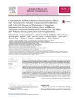 Current Results and Future Research Priorities in Late Effects after Hematopoietic Stem Cell Transplantation for Children with Sickle Cell Disease and Thalassemia: A Consensus Statement from the Second Pediatric Blood and Marrow Transplant Consortium Inte