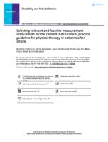 Selecting relevant and feasible measurement instruments for the revised Dutch clinical practice guideline for physical therapy in patients after stroke