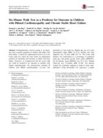 Six-Minute Walk Test as a Predictor for Outcome in Children with Dilated Cardiomyopathy and Chronic Stable Heart Failure