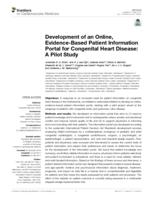 Development of an Online, Evidence-Based Patient Information Portal for Congenital Heart Disease: A Pilot Study