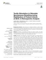 Tactile stimulation to stimulate spontaneous Breathing during stabilization of Preterm infants at Birth: a retrospective analysis