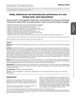 Safety, effectiveness and haemodynamic performance of a new stented aortic valve bioprosthesis