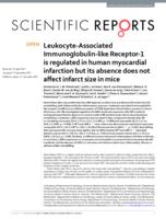 Leukocyte-Associated Immunoglobulin-like Receptor-1 is regulated in human myocardial infarction but its absence does not affect infarct size in mice