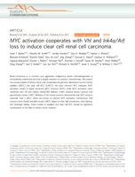 MYC activation cooperates with Vhl and Ink4a/Arf loss to induce clear cell renal cell carcinoma