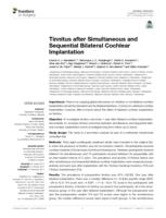 Tinnitus after Simultaneous and Sequential Bilateral Cochlear Implantation