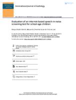 Evaluation of an internet-based speech-in-noise screening test for school-age children