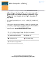 Laboratory evaluation of an optimised internet-based speech-in-noise test for occupational high-frequency hearing loss screening: Occupational Earcheck