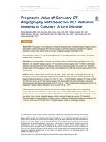 Prognostic Value of Coronary CT Angiography With Selective PET Perfusion Imaging in Coronary Artery Disease