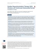 Cardiac Resynchronization Therapy With Wireless Left Ventricular Endocardial Pacing The SELECT-LV Study