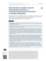 High-Sensitivity Cardiac Troponin Concentration and Risk of First-Ever Cardiovascular Outcomes in 154,052 Participants