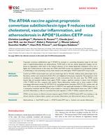The AT04A vaccine against proprotein convertase subtilisin/kexin type 9 reduces total cholesterol, vascular inflammation, and atherosclerosis in APOE*3Leiden.CETP mice