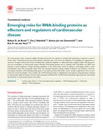 Emerging roles for RNA-binding proteins as effectors and regulators of cardiovascular disease