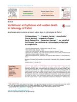 Ventricular arrhythmias and sudden death in tetralogy of Fallot