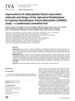 Improvement of radiocephalic fistula maturation: rationale and design of the Liposomal Prednisolone to Improve Hemodialysis Fistula Maturation (LIPMAT) study - a randomized controlled trial