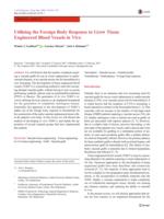 Utilizing the Foreign Body Response to Grow Tissue Engineered Blood Vessels in Vivo