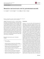 Biomarkers and non-invasive tests for gastrointestinal mucositis