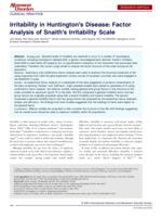 Irritability in Huntington's Disease: Factor Analysis of Snaith's Irritability Scale