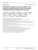 Positioning the principles of precision medicine in care pathways for allergic rhinitis and chronic rhinosinusitis - A EUFOREA-ARIA-EPOS-AIRWAYS ICP statement