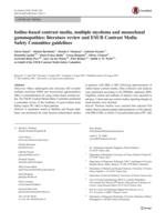 Iodine-based contrast media, multiple myeloma and monoclonal gammopathies: literature review and ESUR Contrast Media Safety Committee guidelines