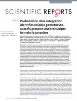 Probabilistic data integration identifies reliable gametocyte-specific proteins and transcripts in malaria parasites