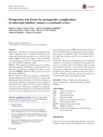 Preoperative risk factors for postoperative complications in endoscopic pituitary surgery: a systematic review