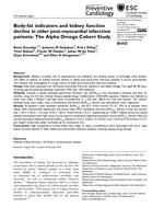 Body-fat indicators and kidney function decline in older post-myocardial infarction patients: The Alpha Omega Cohort Study