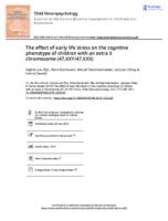 The effect of early life stress on the cognitive phenotype of children with an extra X chromosome (47,XXY/47,XXX)