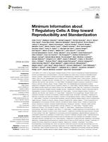 Minimum Information about T Regulatory Cells: A Step toward Reproducibility and Standardization