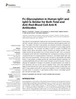 Fc-Glycosylation in Human IgG1 and IgG3 Is Similar for Both Total and Anti-Red-Blood Cell Anti-K Antibodies