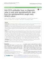 Anti-CD74 antibodies have no diagnostic value in early axial spondyloarthritis: data from the spondyloarthritis caught early (SPACE) cohort