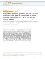 Combined chemical genetics and data-driven bioinformatics approach identifies receptor tyrosine kinase inhibitors as host-directed antimicrobials