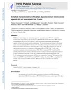 Detailed characterization of human Mycobacterium tuberculosis specific HLA-E restricted CD8(+) T cells