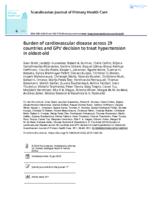 Burden of cardiovascular disease across 29 countries and GPs' decision to treat hypertension in oldest-old