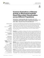 Common Evaluations of Disease Activity in Rheumatoid Arthritis Reach Discordant Classifications across Different Populations