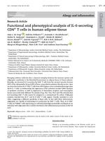 Functional and phenotypical analysis of IL-6-secreting CD4(+) Tcells in human adipose tissue