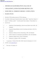 Mendelian randomization analysis of cholesteryl ester transfer protein and subclinical atherosclerosis: A population-based study