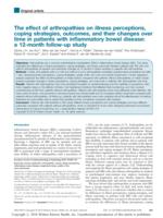 The effect of arthropathies on illness perceptions, coping strategies, outcomes, and their changes over time in patients with inflammatory bowel disease: a 12-month follow-up study