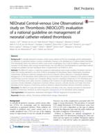 NEOnatal Central-venous Line Observational study on Thrombosis (NEOCLOT): evaluation of a national guideline on management of neonatal catheter-related thrombosis