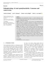 Pathophysiology of axial spondyloarthritis: Consensus and controversies