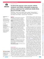 Secukinumab improves active psoriatic arthritis symptoms and inhibits radiographic progression: primary results from the randomised, double-blind, phase III FUTURE 5 study