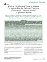 Clinical Usefulness of Tools to Support Decision-making for Palliative Treatment of Metastatic Colorectal Cancer: A Systematic Review