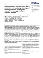 Development and validation of the Dutch Stroke Score for predicting disability and functional outcome after ischemic stroke: A tool to support efficient discharge planning