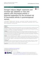 Estrogen induces St6gal1 expression and increases IgG sialylation in mice and patients with rheumatoid arthritis: a potential explanation for the increased risk of rheumatoid arthritis in postmenopausal women