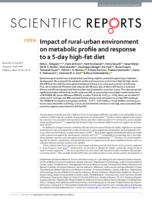 Impact of rural-urban environment on metabolic profile and response to a 5-day high-fat diet