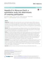 Hepatitis B in Moroccan-Dutch: a quantitative study into determinants of screening participation